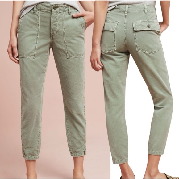 AMO Denim - AMO Army Twist Denim Straight Leg Cotton Pants in Military Surplus Size 30